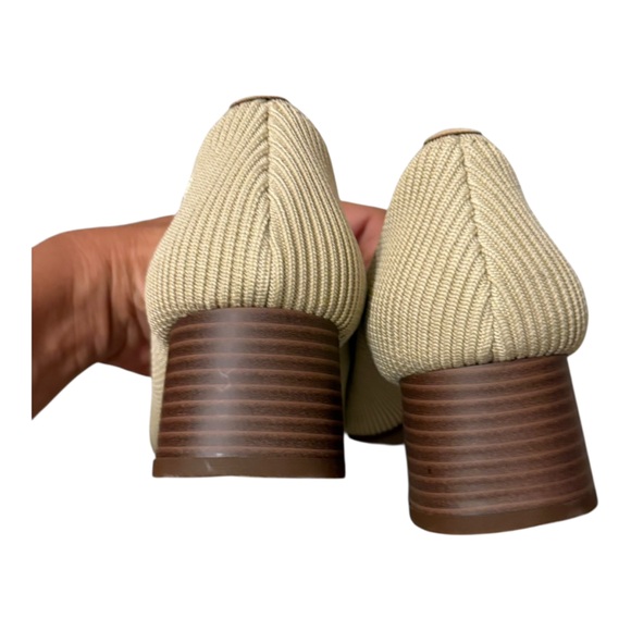 VIVAIA Women's Beige Block Heel Shoes - Picture 5 of 6